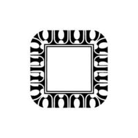 Geometric Deco Frame, Stylized Ornamentation vector