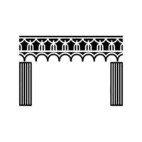 Geometric Temple Archway, Minimalist vector