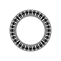Geometric Tribal Circle, Minimalist, Texture vector
