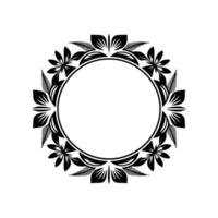 Elegant Floral Frame, Vintage , Minimalist Ornamentation, Monochromatic vector