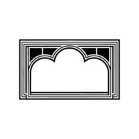 Geometric Arch Frame, Minimalist , Monochrome Elegance vector