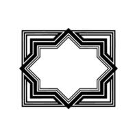 Geometric Deco Frame, Minimalist , Negative Space, Pattern vector