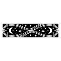 Celestial Infinity A Stylized Starry Emblem vector
