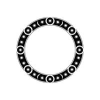 Celestial Circle Stylized Starburst Border vector