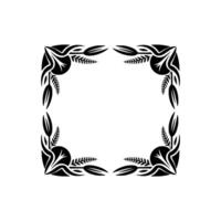 Elegant Botanical Frame, Minimalist, Border vector