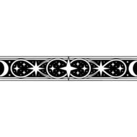 Ornate Celestial Border, Medieval Style vector