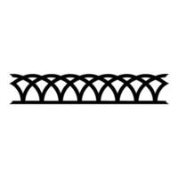 Geometric Wave Border, Minimalist - Pattern vector