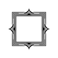 Art Deco Frame, Geometric Ornamentation, Elegant Border, Style vector