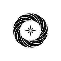 Celestial Spiral Starry Emblem vector