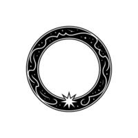 Celestial Border, Starry Ornament, Mystical Frame vector
