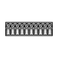 Gothic Arch Border, Minimalist , Elegant Ornamentation - Ornament vector