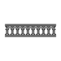 Classical Column Border, Minimalist, Architecture vector