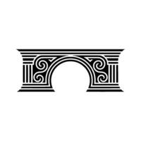 Elegant Archway, Stylized Black White vector