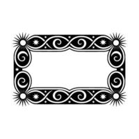 Art Deco Frame, Stylized Sunburst Ornamentation vector