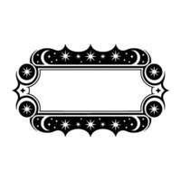 Celestial Frame Vintage Starburst Border vector