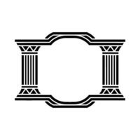 Art Deco Column Frame, Geometric , Elegant Border vector