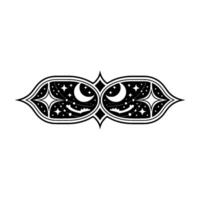 Celestial Eye Intricate Starry Mask vector