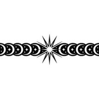 Celestial Border Crescent Moon Starburst vector