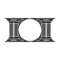 Geometric Portal, Art Deco Symmetry, Minimalist vector