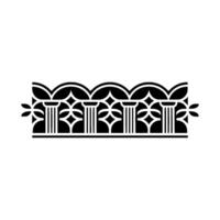 Art Deco Column Border, Geometric Ornamentation, Symmetrical vector