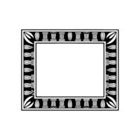 Geometric Deco Frame, Classical Motif, Minimalist vector