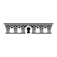 Architectural Keyhole Border, Minimalist vector