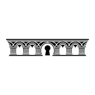 Architectural Keyhole Border, Minimalist