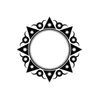 Geometric Starburst Frame, Tribal Motif, Minimalist vector
