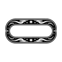Retro Starburst Oval Label Vintage Element vector
