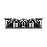 Art Deco Archway Ornament, Geometric , Elegant Border, Pattern vector