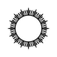 Geometric Tribal Circle, Minimalist, Contour vector
