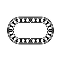 Geometric Oval Frame, Minimalist , Elegant Border vector