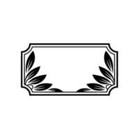 Elegant Botanical Label, Vintage , Minimalist Frame vector