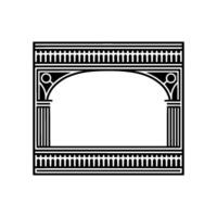 Art Deco Frame, Minimalist , Elegant Border - Geometric vector
