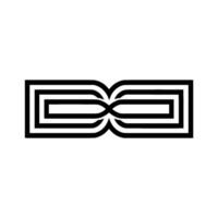 Layered Infinity Geometric Black and White Emblem vector