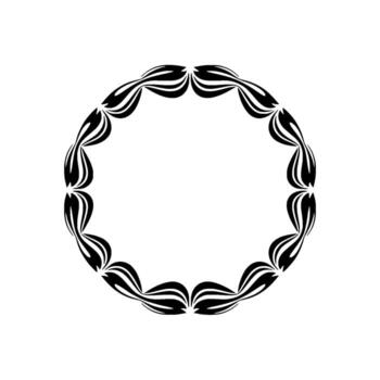 Abstract Ribbon Frame, Minimalist , Circular Motif vector