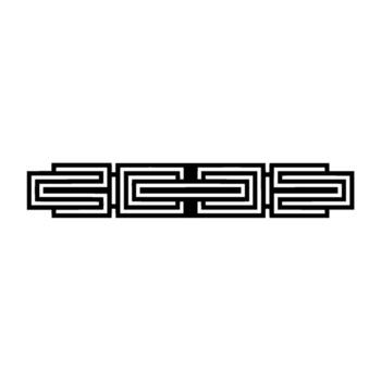 Geometric Interlocking , Minimalist Abstract vector