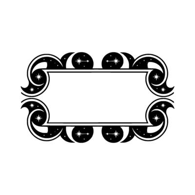 Ornate Starburst Frame, Vintage Element, Ornament
