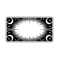 Celestial Frame, Vintage Starburst, Mystical vector