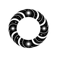 Celestial Spiral A Minimalist Starry Emblem vector
