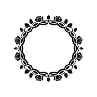 Elegant Floral Border, Vintage , Decorative Frame, Wreath vector
