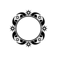 Tribal Moon Frame, Celestial Ornamentation vector