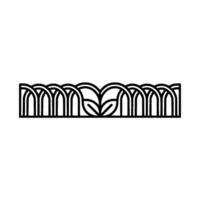 Minimalist Botanical Border, Elegant Line Art vector