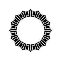 Geometric Arrow Circle, Minimalist , Circular Motif vector