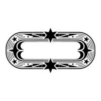 Vintage Starburst Frame, Deco Ornament, Elegant Border vector