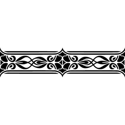 Elegant Art Nouveau Border, Decorative Element - Floral