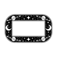 Retro Cosmic Frame Celestial for Digital Content vector