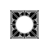 Geometric Deco Frame, Minimalist , Blank Space, Circle vector