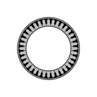 Geometric Portal Stylized Circular Frame, Minimalist vector