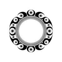 Celestial Circle Lunar Motif, Symbolic, Moon vector